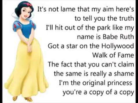 elsa vs snow white lyrics|princess rap battle snow white lyrics.